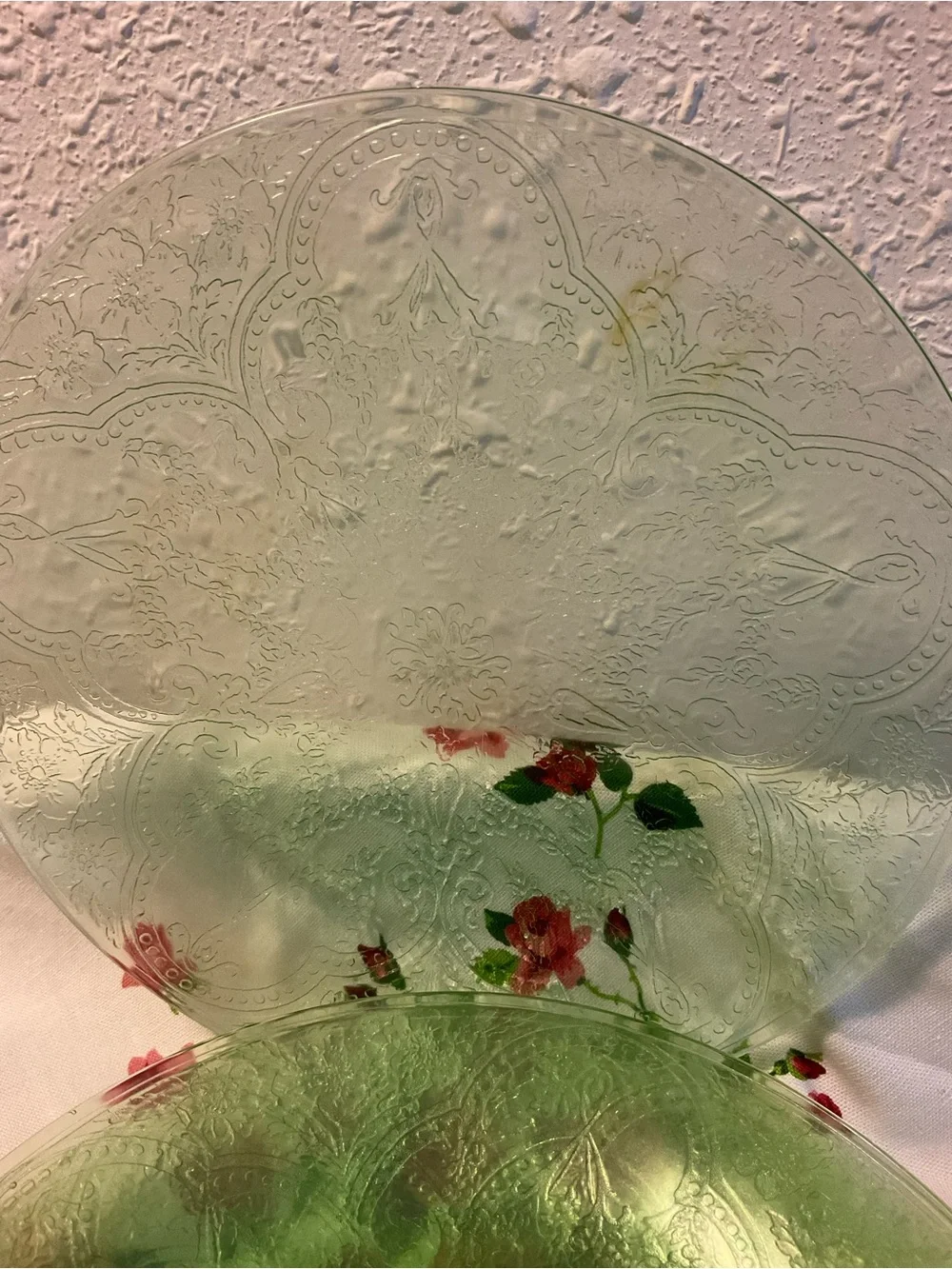 Lot of 5 Green Uranium Plates Glass